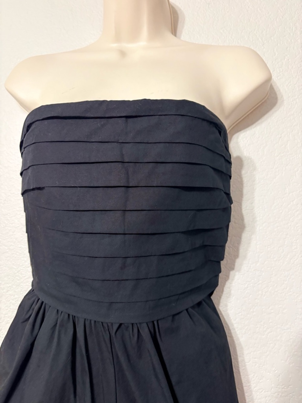 Band of the Free Strapless Black Wide-Leg Jumpsuit w Pleated Bodice Smocked Back - Picture 3 of 15